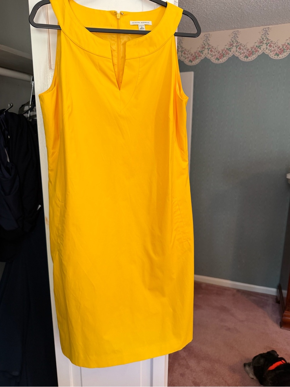 Banana Republic Yellow Sleeveless Sheath Dress